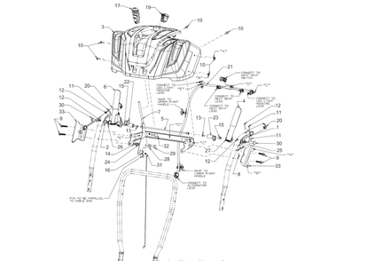 Handle Panel Diagram and Parts List for 3X26-INCH (31AH5DVA756)(2017) Cub Cadet Snow Blower